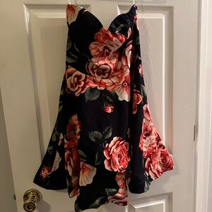 Francesca’s cute strapless floral dress. Worn twice.
